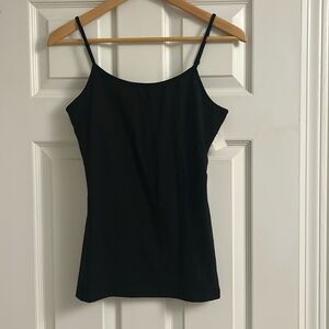 Gap Fitted Cami Interior Bra Tank Spaghetti Straps Top Women`s Black- NWT- med.